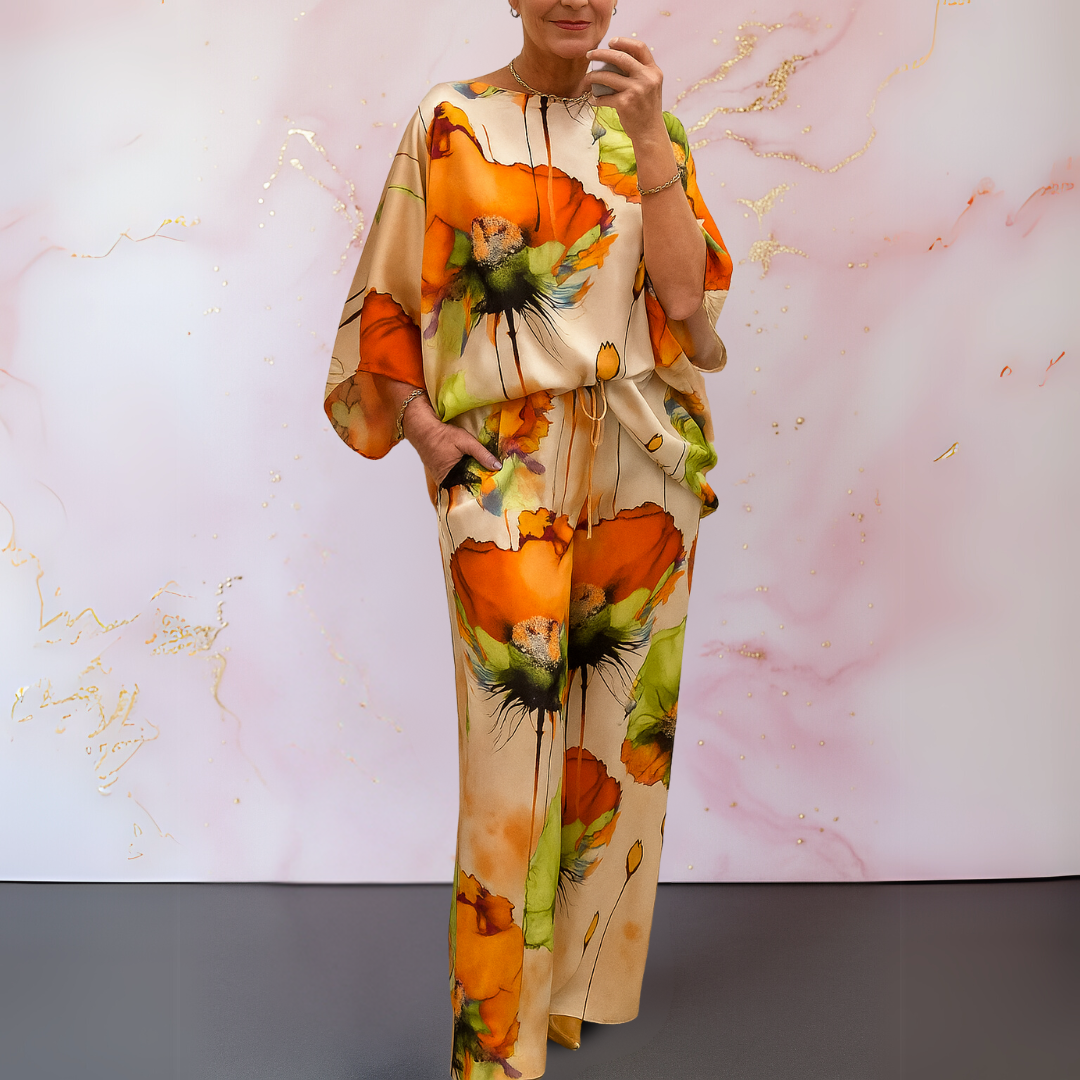 Moniek | Conjunto de Dos Piezas de Satén para Mujer