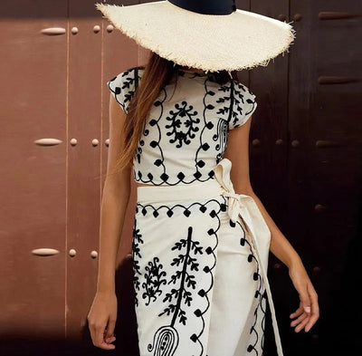 Camilla - Conjunto estampado Top y Falda