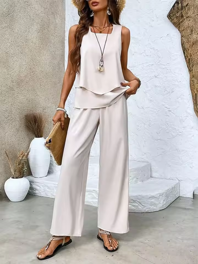 Conjunto de Dos Piezas: Top y Pantalón