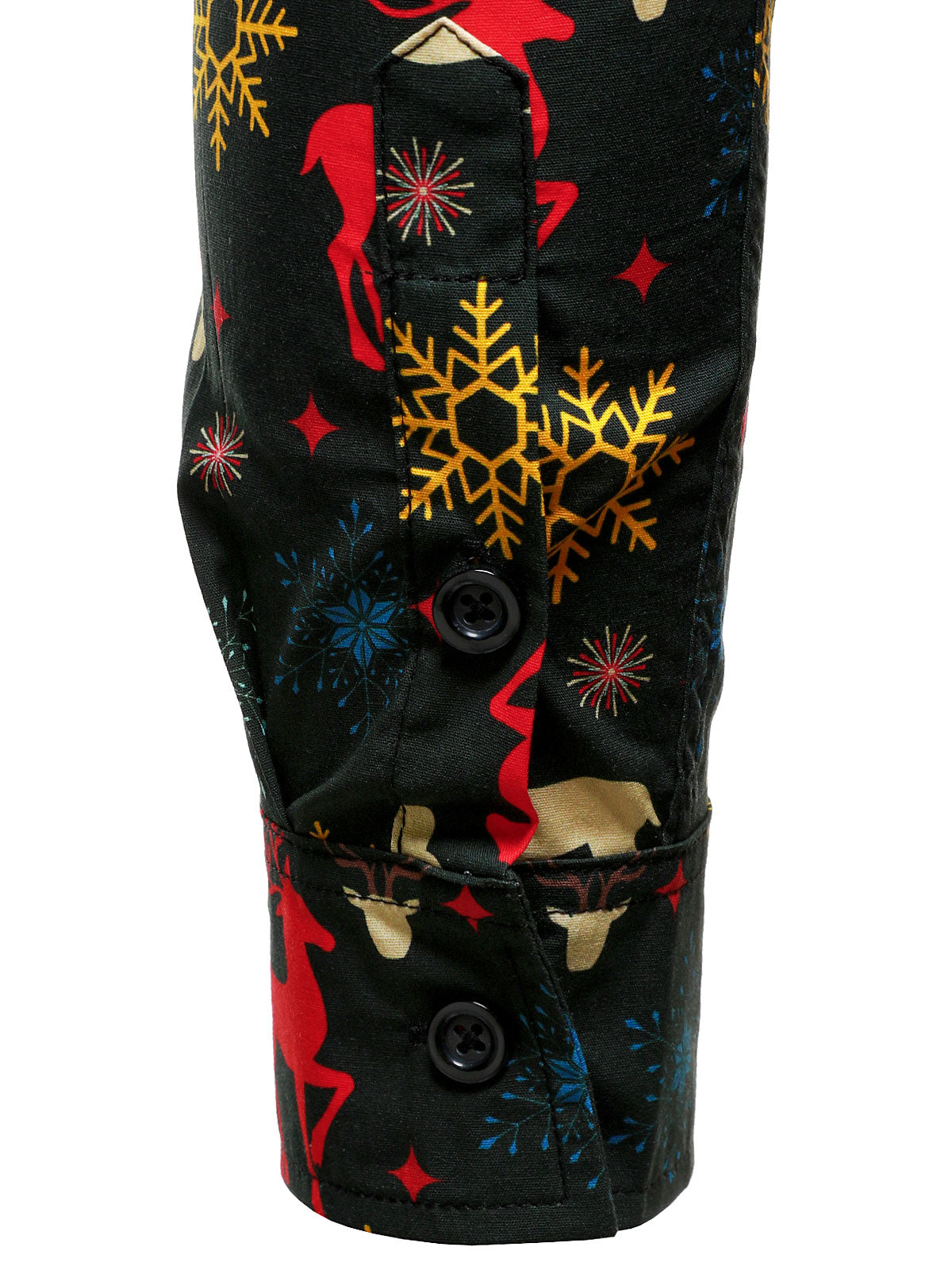 Camisa de manga larga para hombre con temática navideña de reno festivo