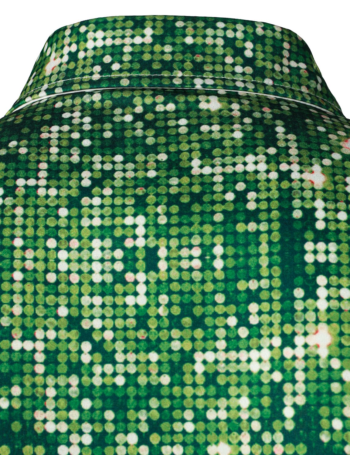 Camisa de manga larga para hombre con diseño divertido de árbol de Navidad y botones verdes para vacaciones