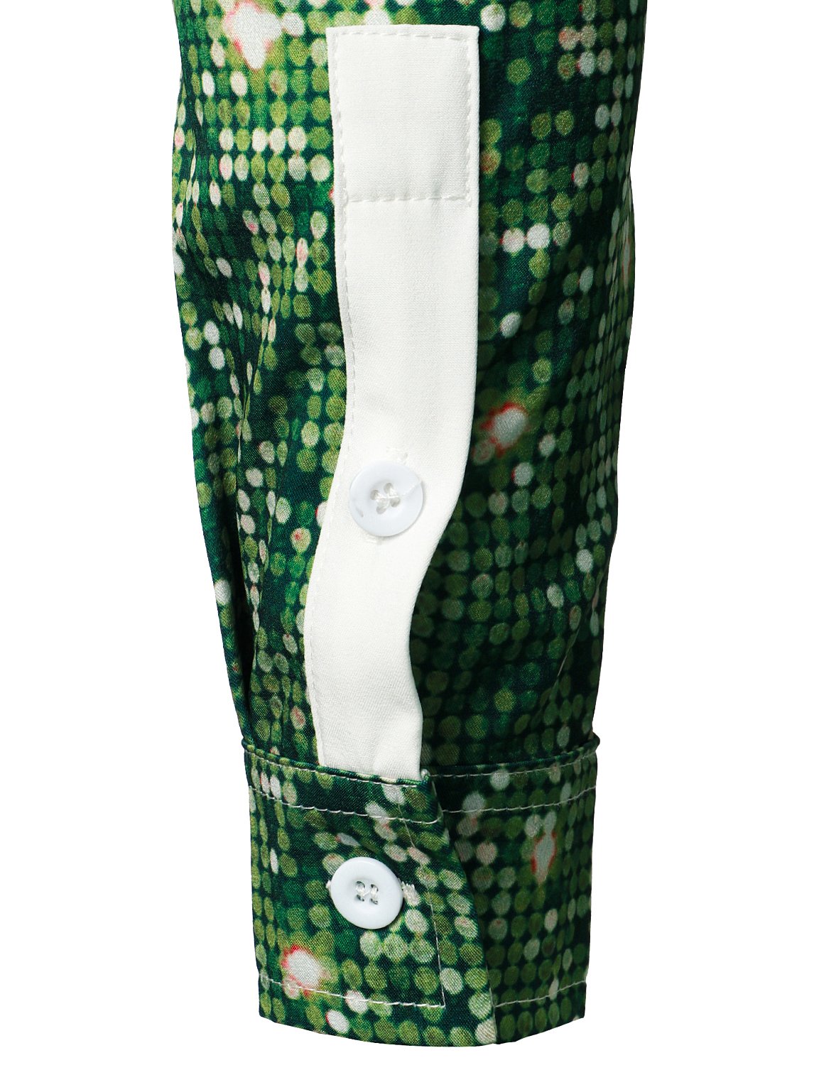 Camisa de manga larga para hombre con diseño divertido de árbol de Navidad y botones verdes para vacaciones