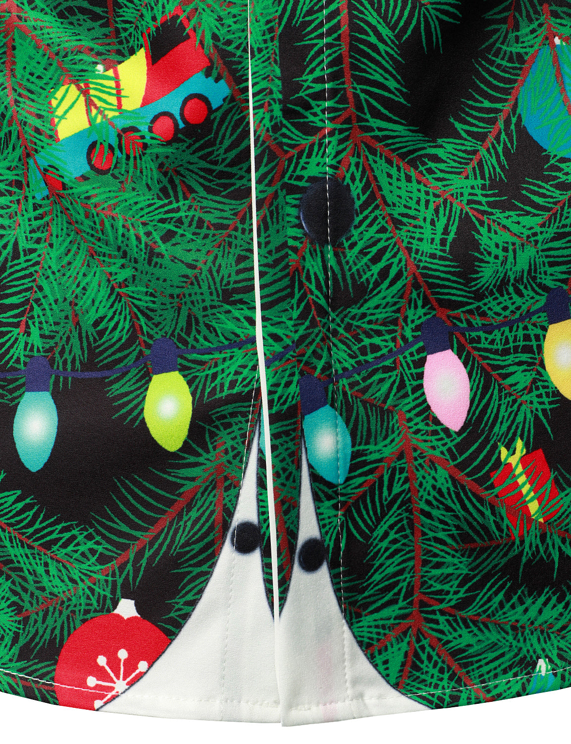 Camisa de manga larga para hombre con estampado de camuflaje de árbol de Navidad y ajuste regular de temática divertida