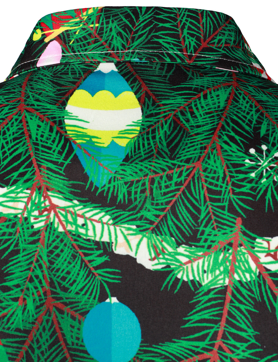 Camisa de manga larga para hombre con estampado de camuflaje de árbol de Navidad y ajuste regular de temática divertida