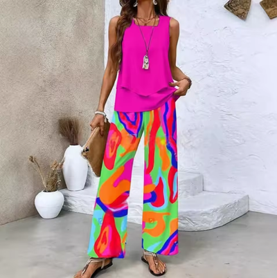 Conjunto de Dos Piezas: Top y Pantalón