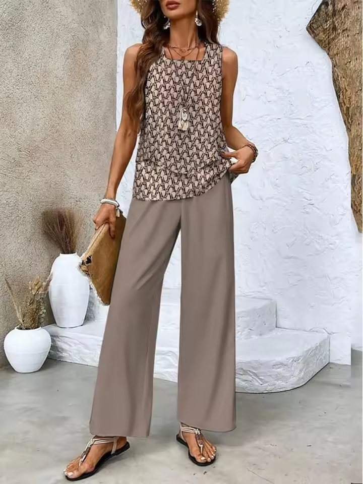 Conjunto de Dos Piezas: Top y Pantalón