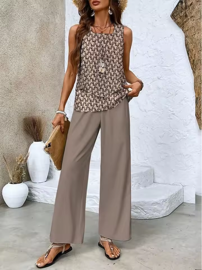 Conjunto de Dos Piezas: Top y Pantalón