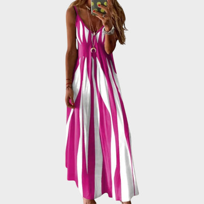 Anita | Vestido Largo a Rayas