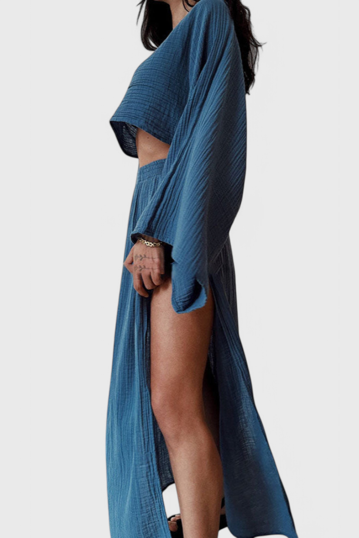 Conjunto Martha con Falda de Abertura Alta