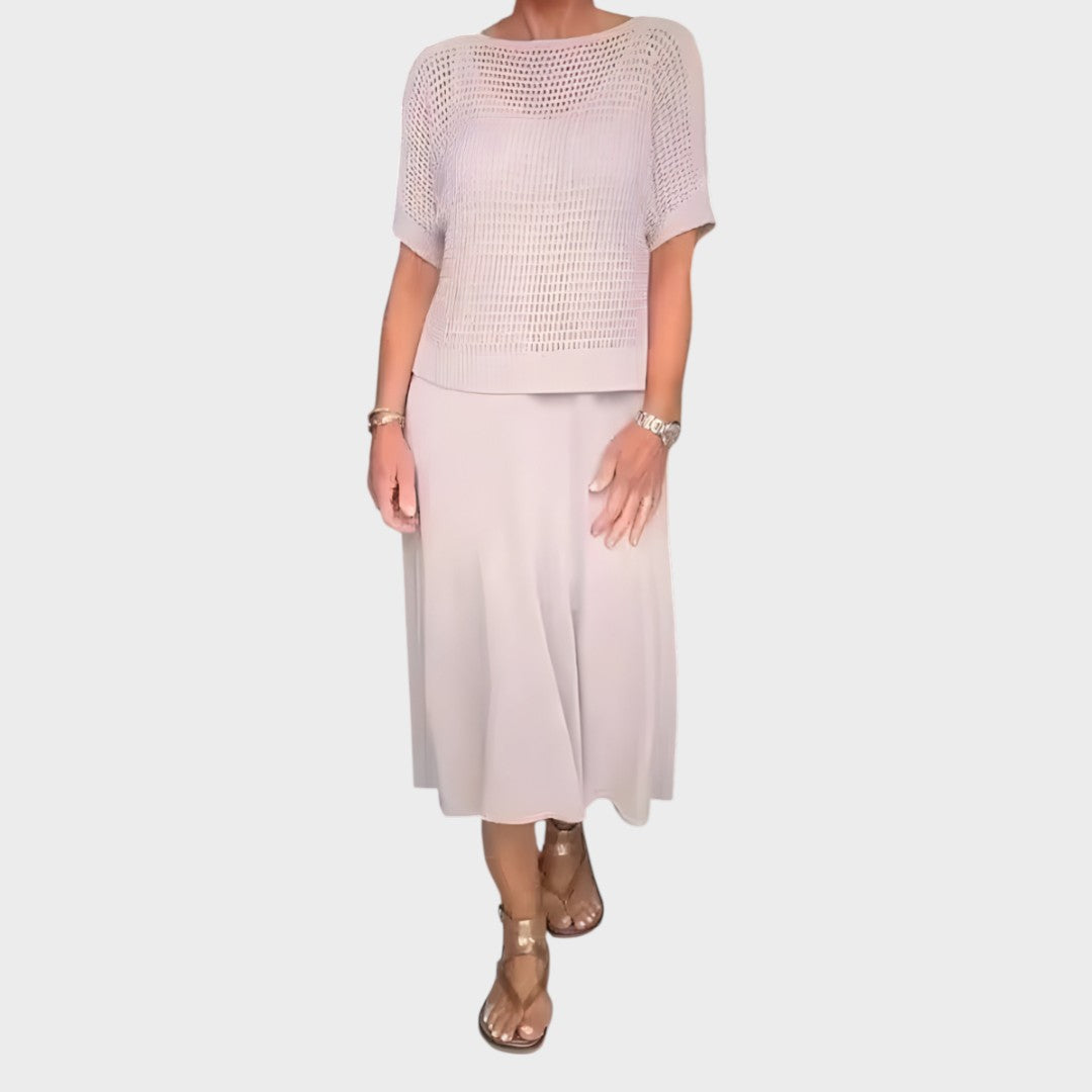 Liza | Vestido de Con Blusa de Punto