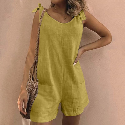 Sofia™ | Mono Sin Mangas de Algodón y Lino