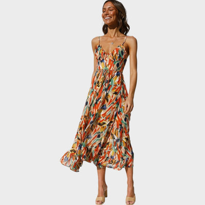 Milou | Vestido midi con tirantes