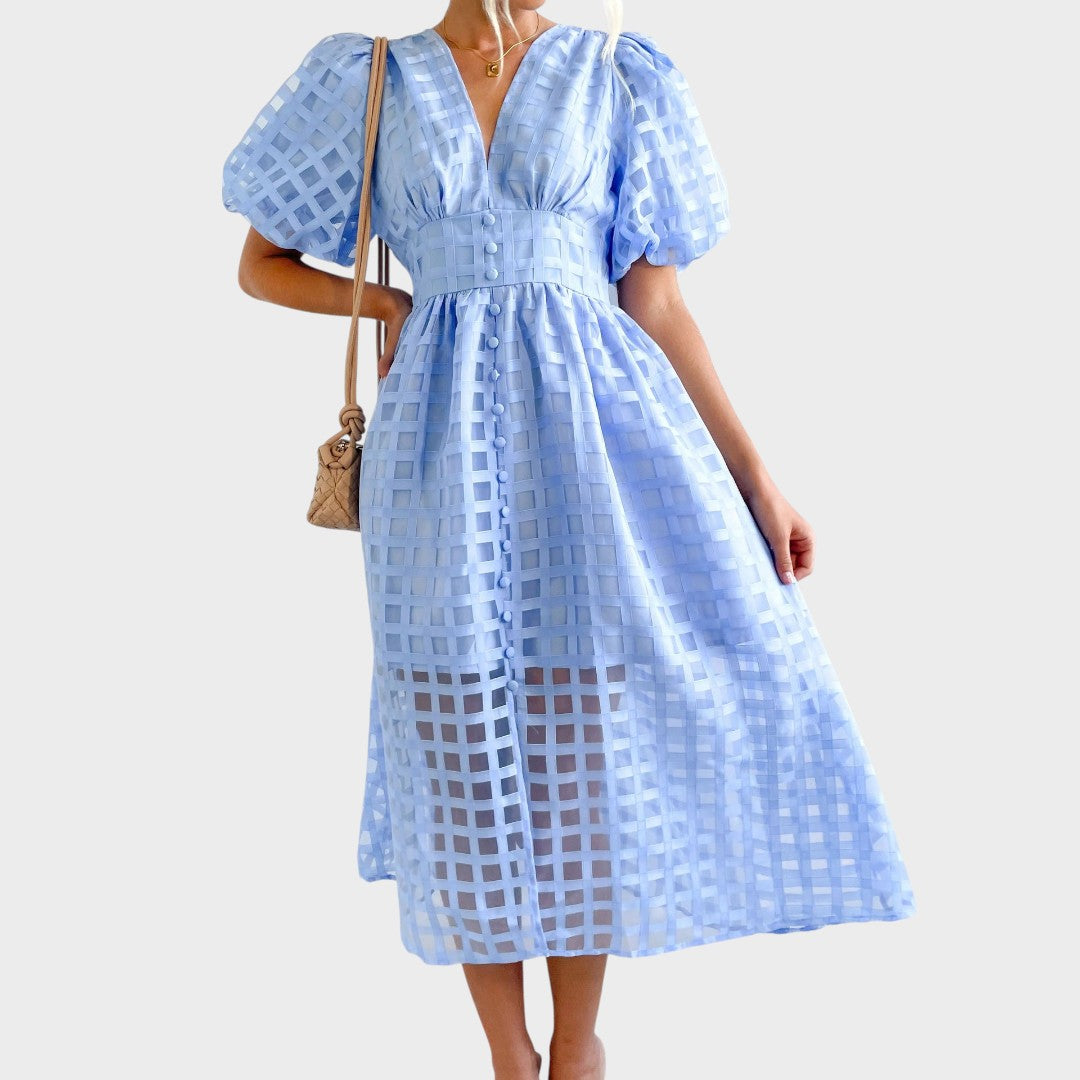 Julia | Vestido de encaje con mangas acampanadas