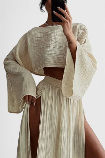 Conjunto Martha con Falda de Abertura Alta