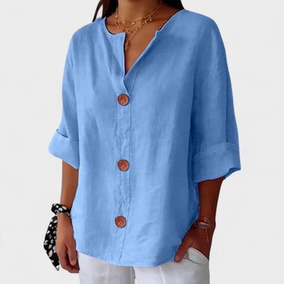 Alejandra™ | Blusa casual de lino