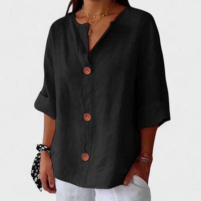 Alejandra™ | Blusa casual de lino
