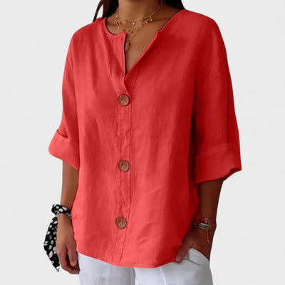 Alejandra™ | Blusa casual de lino