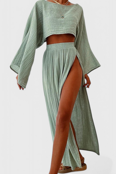 Conjunto Martha con Falda de Abertura Alta