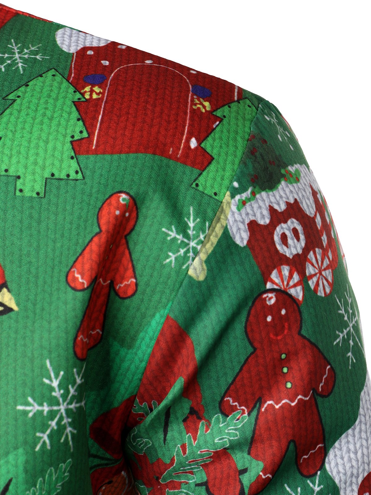 Camisa de manga larga para hombre con conjunto navideño divertido para vacaciones y fiestas