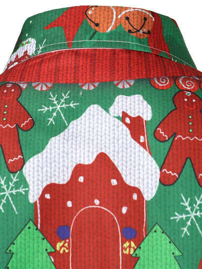 Camisa de manga larga para hombre con conjunto navideño divertido para vacaciones y fiestas
