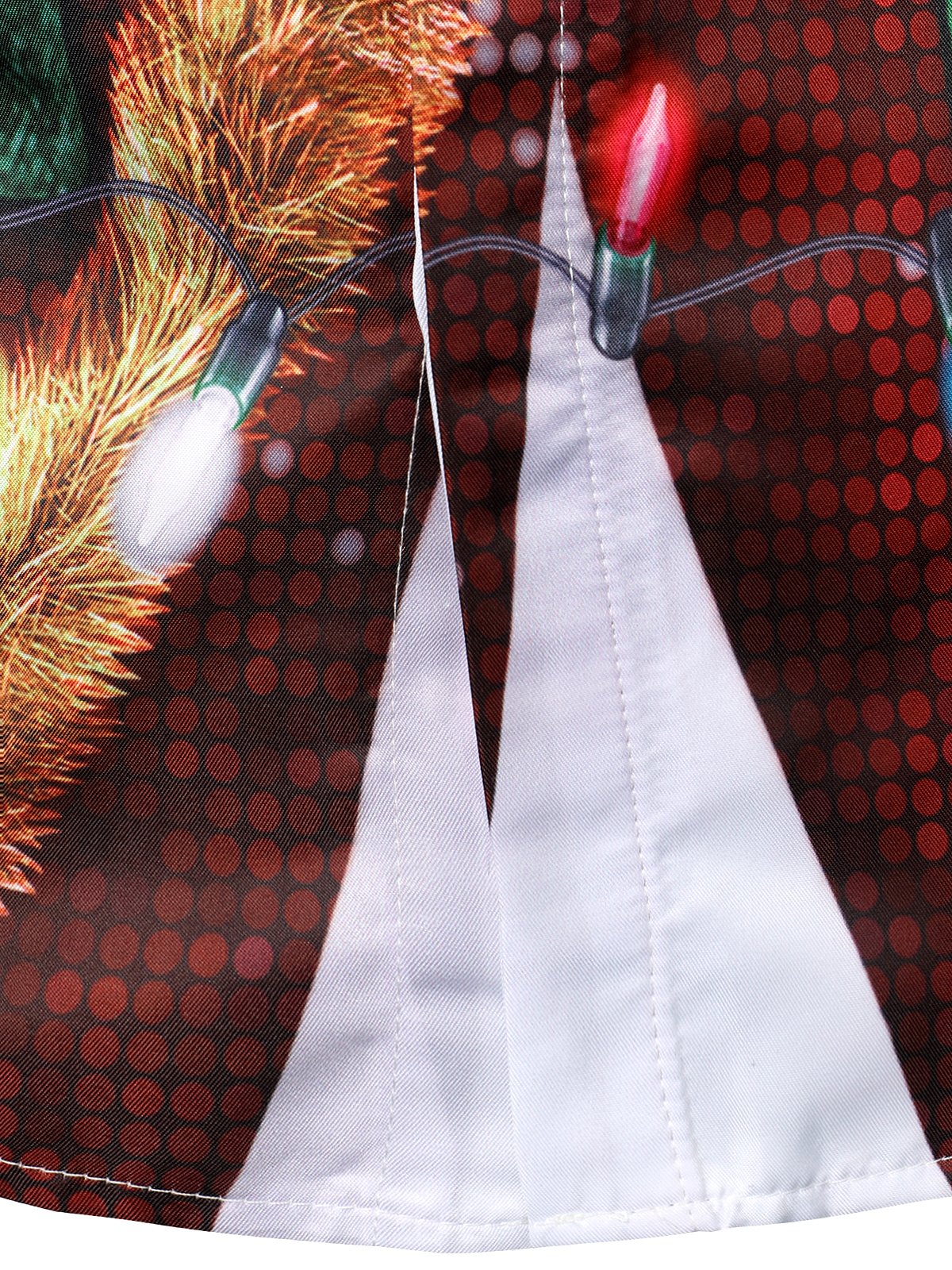 Camisa de manga larga para hombre con tema navideño divertido y botones