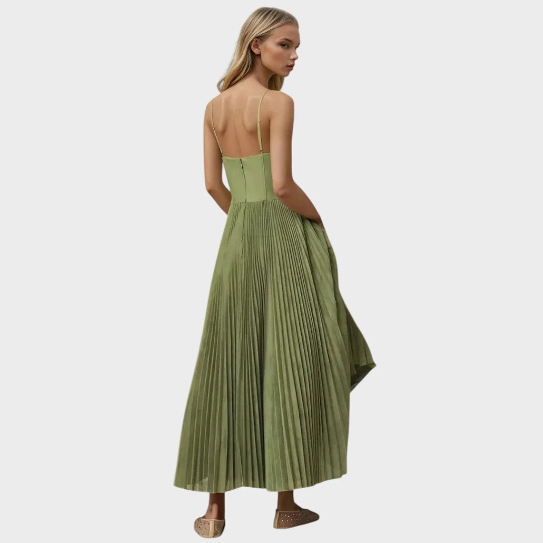 Amilia | Vestido Midi Flare Plisado