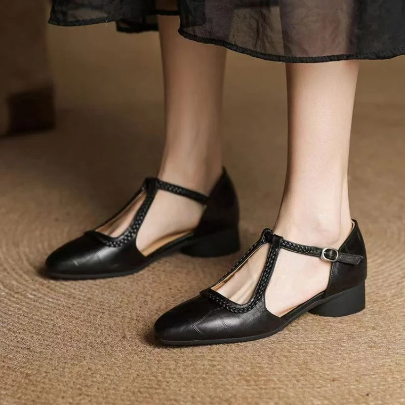 Zevora sandalias con correa en T