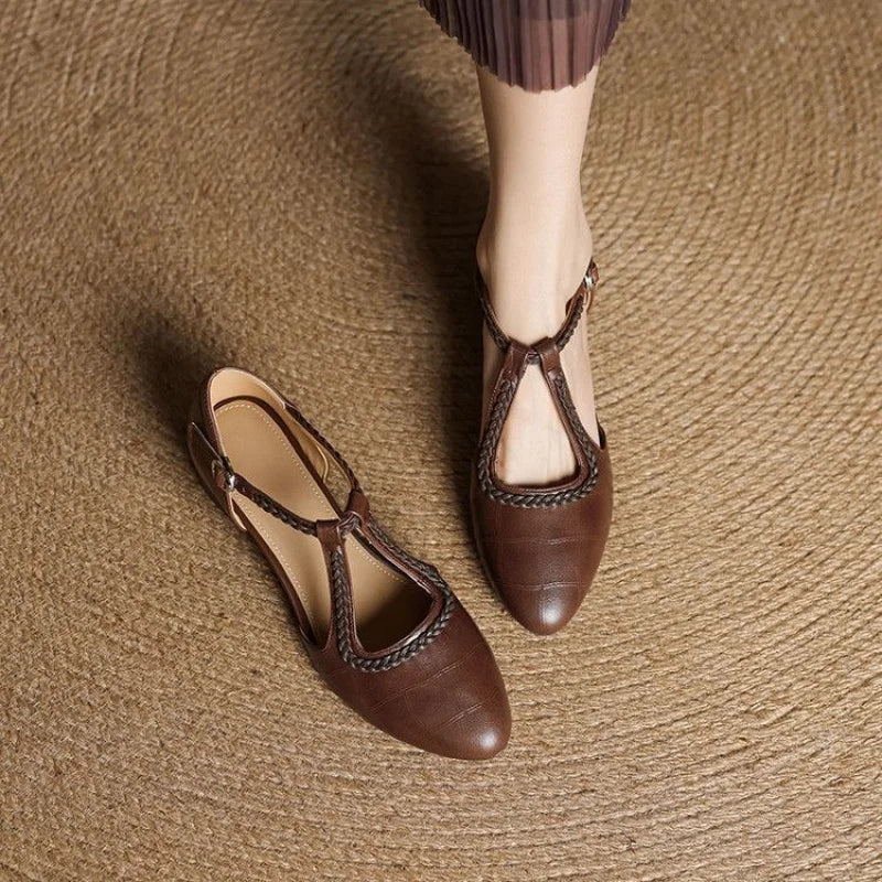 Zevora sandalias con correa en T