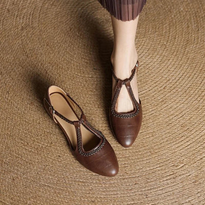 Zevora sandalias con correa en T