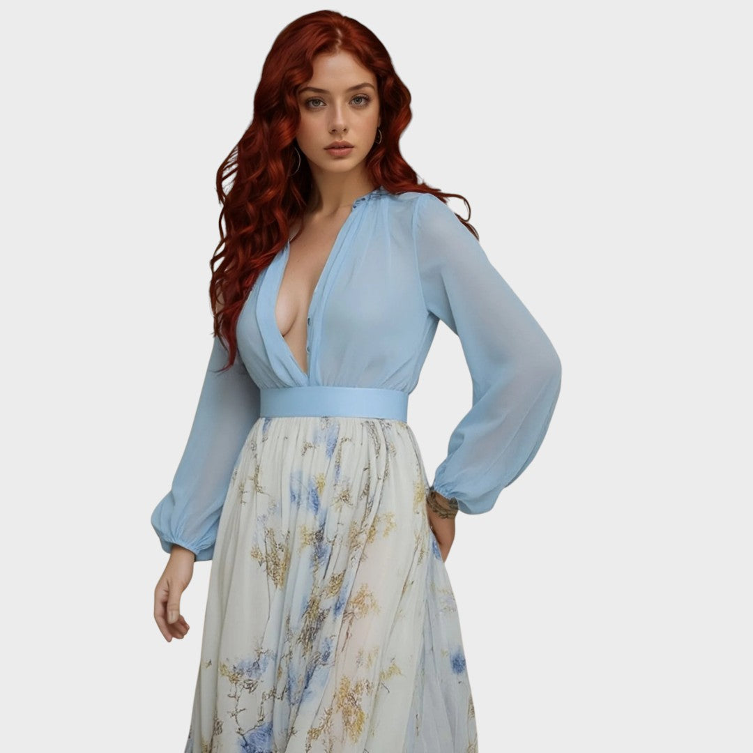 Helena | Maxivestido con deslumbrante estampado floral