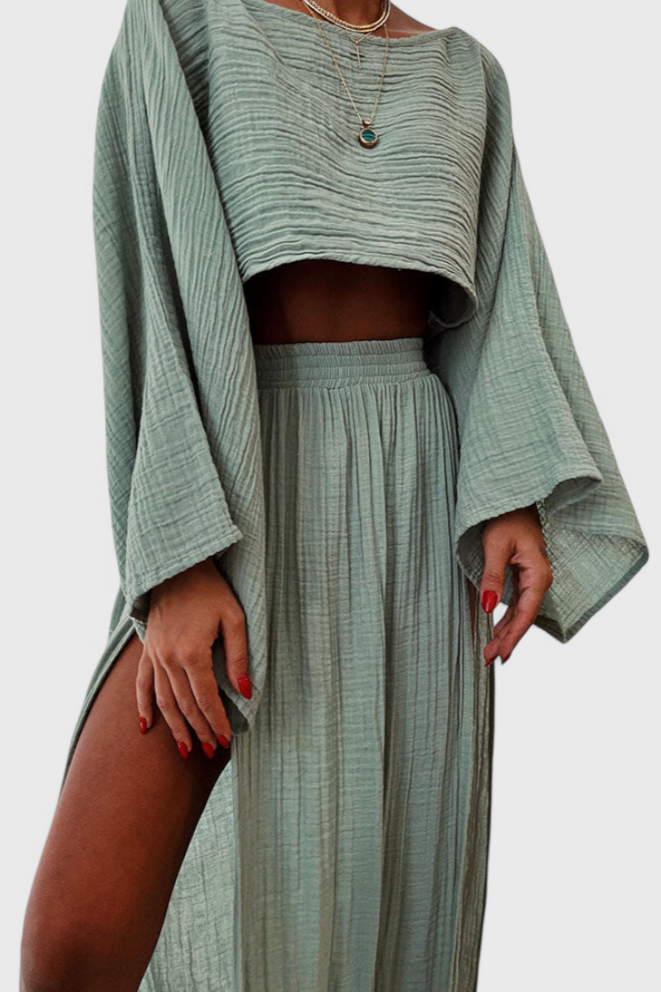 Conjunto Martha con Falda de Abertura Alta