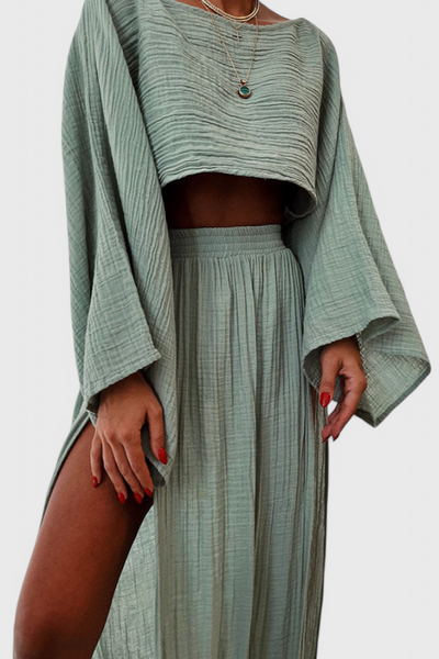 Conjunto Martha con Falda de Abertura Alta