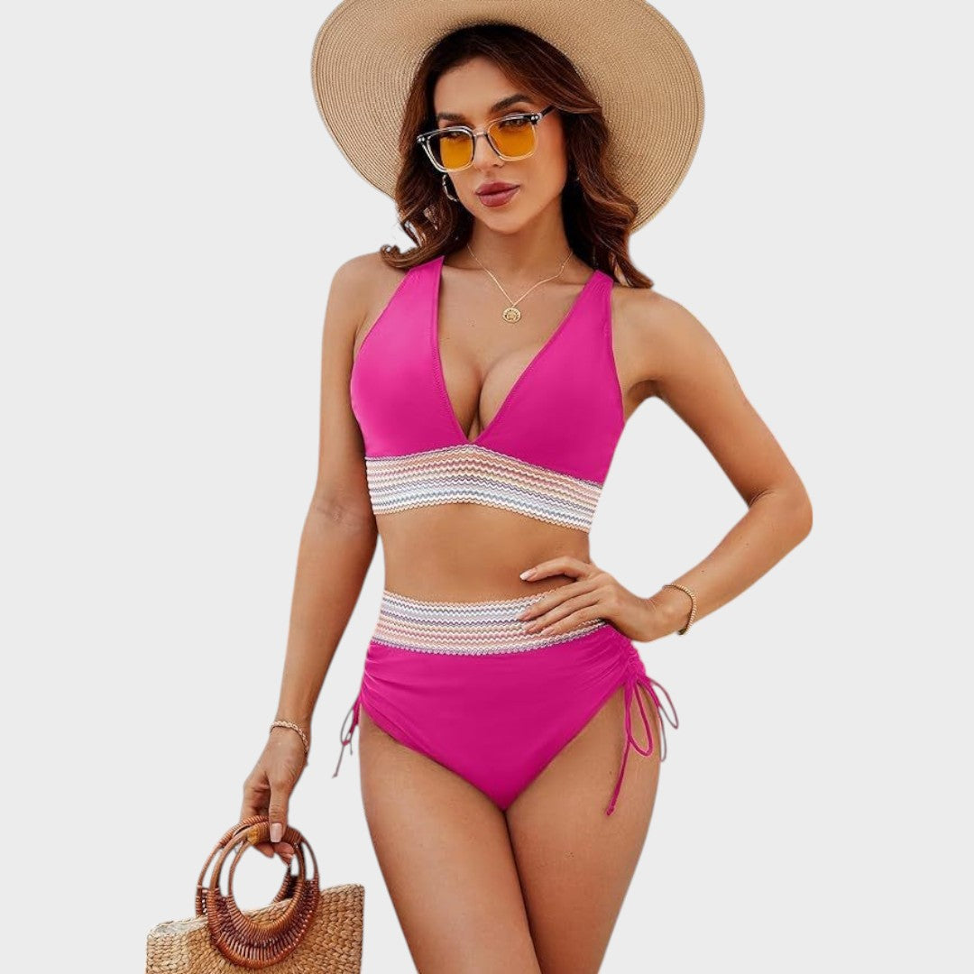 Celeste | Conjunto De Bikini Con Cintura Alta