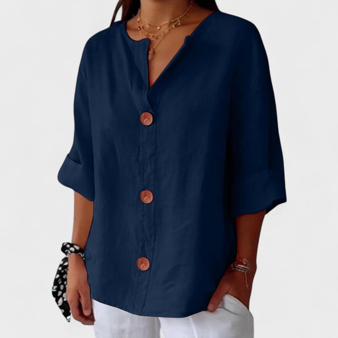 Alejandra™ | Blusa casual de lino