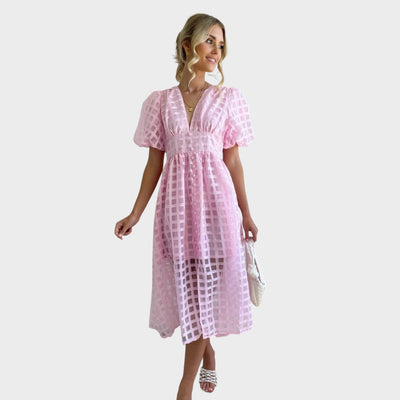 Julia | Vestido de encaje con mangas acampanadas