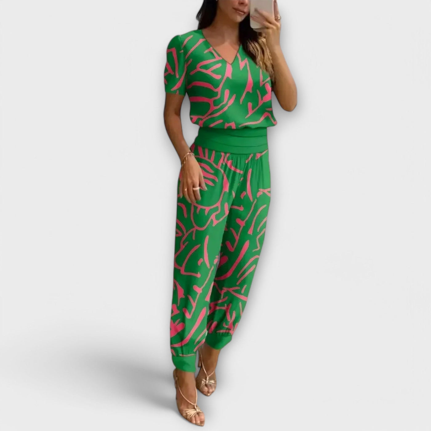 Irmelin – Elegante conjunto con top y pantalón