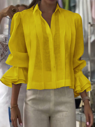 Verena – Blusa com Lapela Lumière