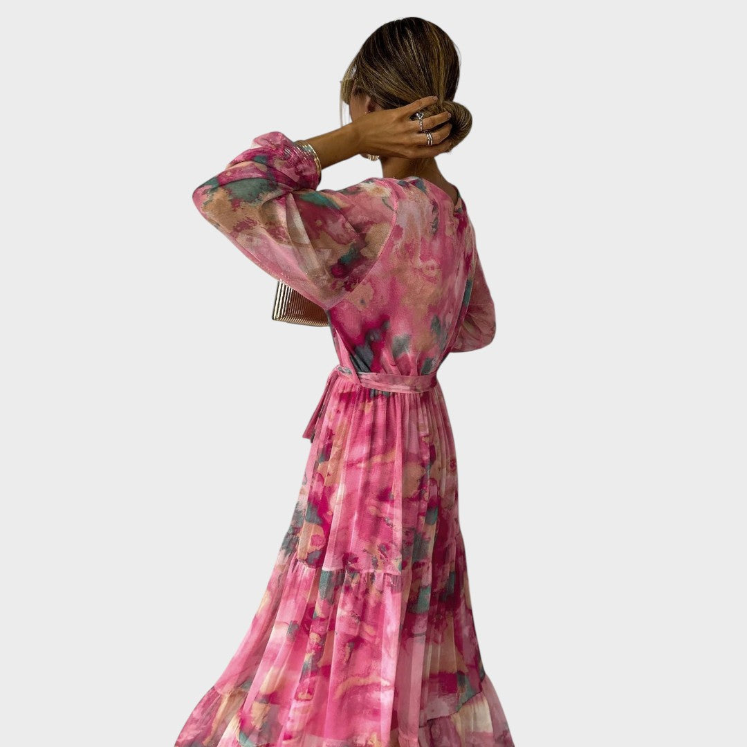 Alanna | Vestido largo con estampado floral