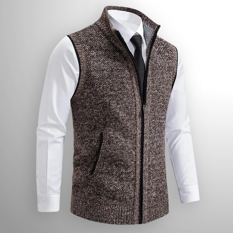 Harrison Gilet | Chaleco de Lana con Cierre Total