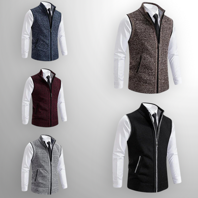 Harrison Gilet | Chaleco de Lana con Cierre Total