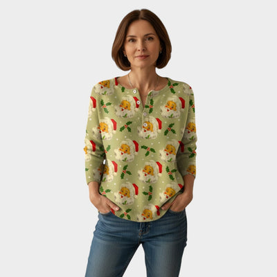 Mary | Suéter de Navidad con diseño de Papá Noel